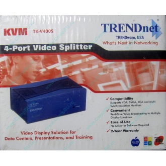 Видеосплиттер TRENDnet KVM TK-V400S (4-Port) в Братске, разветвитель видеосигнала TRENDnet KVM TK-V400S (Братск)