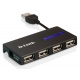 Карманный USB 2.0 концентратор D-Link DUB-104 в Братске, USB хаб DLink DUB104 (Братск)